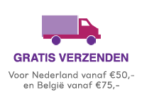 GRATIS verzenden vanaf €50,- voor Nederland en vanaf €75,- voor België. Op werkdagen voor 17:00 besteld is dezelfde dag nog verzonden.